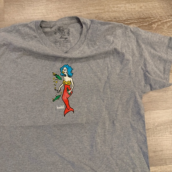 Krooked Skateboards Mermaid T-Shirt - GREY - Picture 5 of 5